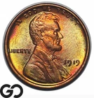 1919 Lincoln Cent Wheat Penny, Stunning Red! Superb Gem BU++ RD