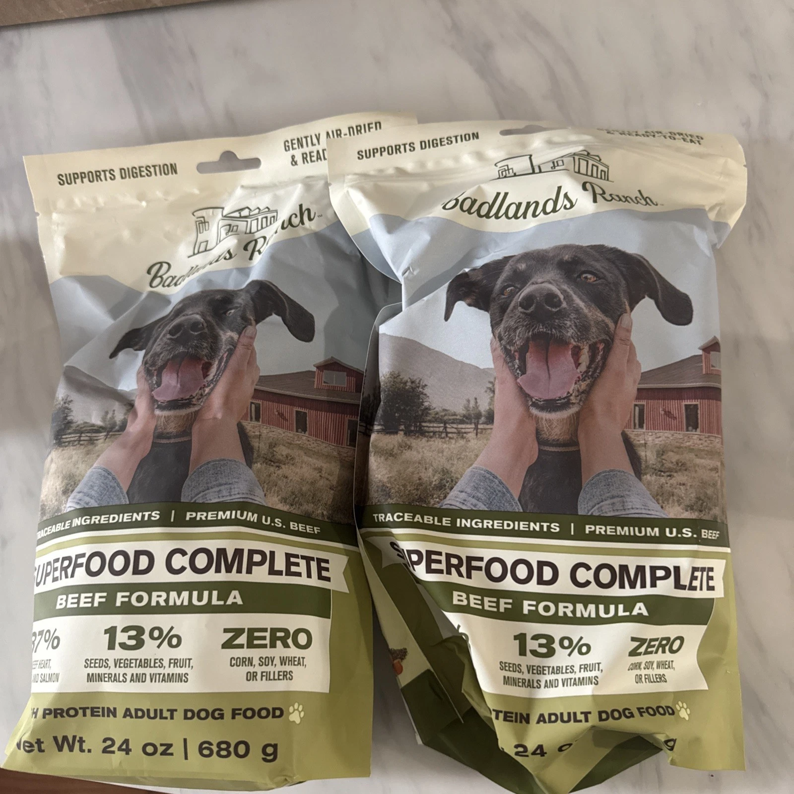 2 X Superfood Complete Beef Formula Air Dried DogFood 24 oz
Opens in a new window or tab