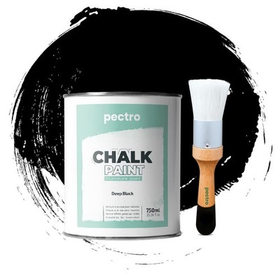 Pack Chalk Paint for Furniture 750ml + Painting Brush Special for Chalk Paint Furniture...