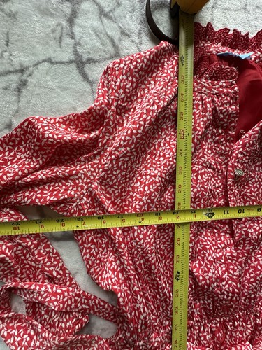 Draper James Women Red and White Floral Long Sleeve Dress M, Feminine, Work - Picture 10 of 10