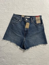 Levi's Womens High Waisted Mom Shorts A1965-0030 MEDIUM WASH Size 29 NWT