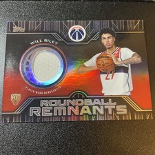 2025-26 Topps - Rookie Roundball Remnants Will Riley #RRR-WR Rainbow foil