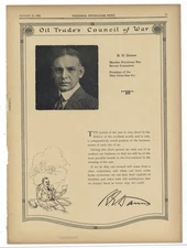 1918 Article & Pic: OhiO Cities Gas Co. B.G. Dawes - Pure Oil Co. Forerunner