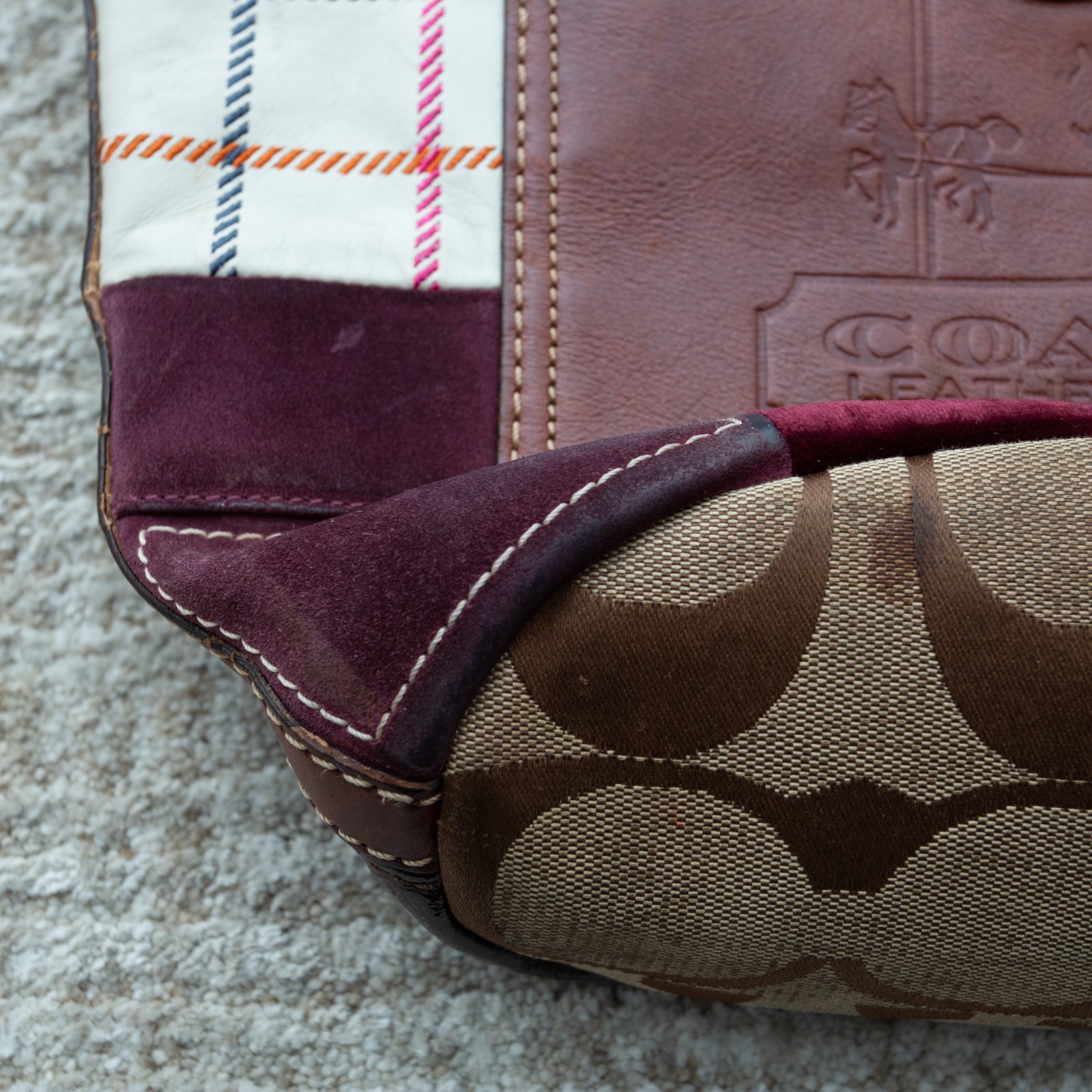 Coach Bleecker Patchwork Duffle Multicolor Leathe… - image 4