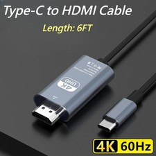 USB C Type C to HDMI Cable Video Converter Adapter For iPhone 17 16 15 Samsung