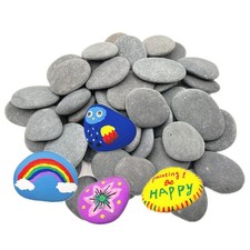 50PCS Painting Rocks, Natural DIY Rocks Flat Smooth Kindness Rocks for Arts...