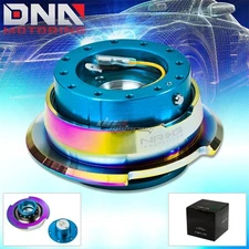 NRG GEN 2.8 STEERING WHEEL QUCIK RELEASE HUBKIT NEW BLUE BODY TITANIUM RING