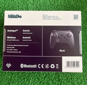 Original 8BitDo Analogue 3D N64 Controller Black Wireless Retro Nintendo 64 NEW