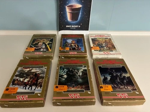 Commodore 64 C64 lot of 6 CIB D&D Advanced Dugeons & Dragons games SSI