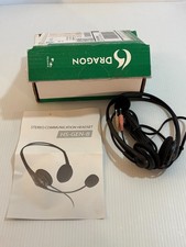 NEW Dragon Stereo Communication Headset HS-GEN-B Microphone Adjustable
