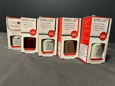 Gel Polish CND Shellac NEW Nail Colours 7.3ml Set Of 5 ( Read Description) New
