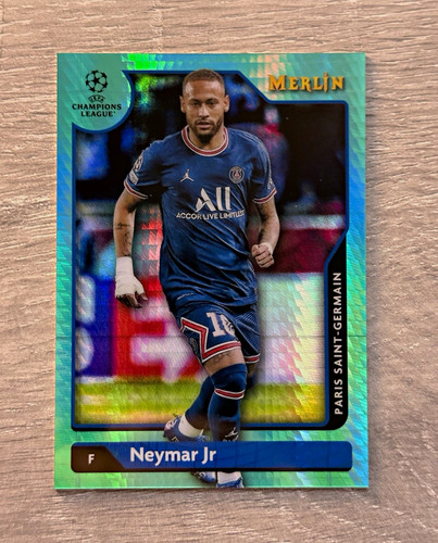2021-22 Topps Merlin UEFA Neymar Jr Paris Saint-Germain - Aqua Refractor