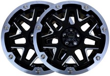 2-pack Aluminum Trailer Wheel 18x9 18 Inch Black Grey Vision 5 Lug On 4.5 Inch