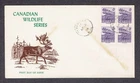Canada FDC - 1956 - Canada's Wildlife Caribou, Scott # 360, Block Unaddressed