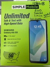 Simple Mobile  Samsung Galaxy A16 5G - 128GB With 3 Months of Service 