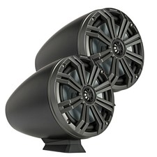 Kicker KMFC8 8" Flat Mount Loaded Marine Wake Towers with 46KM84L Speakers