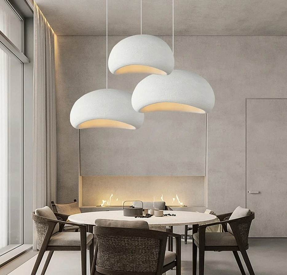 Lampadario a Sospensione Attacco E27 Stile Minimal 40/50/60CM Portalampada IP20 - Immagine 2 di 4