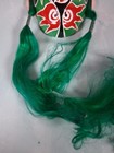 Set of 2 Folk Art Clay Beard Green Chinese Painted Wall Hanging Opera Red Mask — photo 6