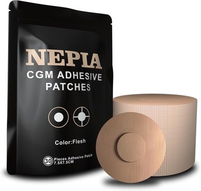 Nepia 30 Pcs CGM Sweatproof Adhesive Patches for Libre 1/2/3, Enlite, Skin 