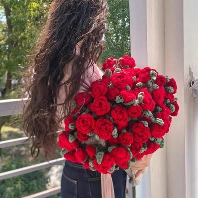 110cm Rose Bouquet Blankets Crocheted Baby Blanket Flower Bouquet Blanket Gifts