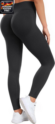 Damen Leggings mit Push-up Effekt und High Waist für Sport und Yoga