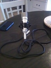 tascam tm-80 microphone xlr large condenser shock mount cable