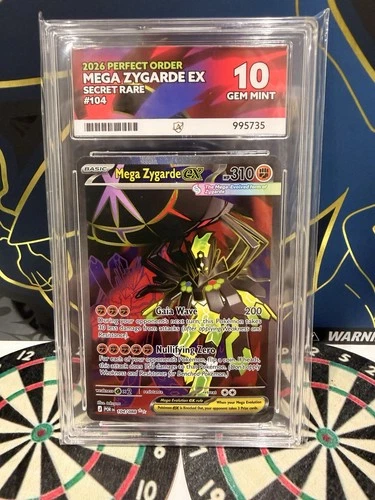 Zygarde 2026 Perfect Order Secret Rare Mega Zygarde EX #104/088 ACE 10