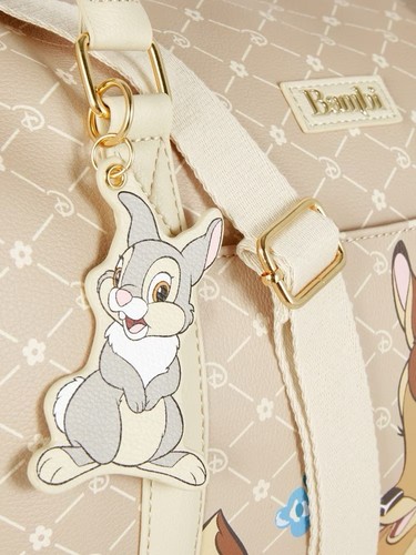 ¡Bolso de viaje nocturno de fin de semana de cuero sintético Disney Bambi nuevo con etiquetas! - Imagen 4 de 7