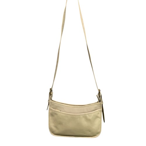 Hobo Brand Beige Leather Shoulder Bag Crossbody Strap Adjustable Zip Top - Picture 2 of 10