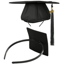 Graduation Cap Headband Insert Firm Anti-Fall Hair Band Grad Hat Holder Secure