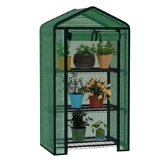 Greenhouse for Indoor Outdoor, Small Plastic Plant Green House 3-Tier Rack St...