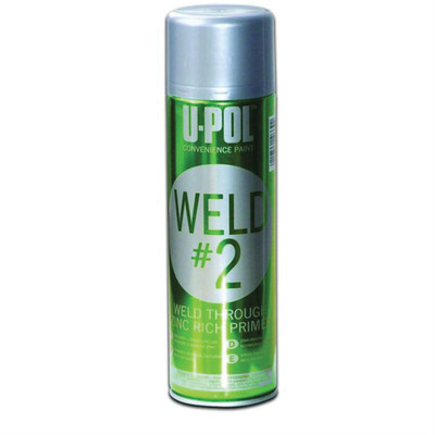 U Pol Products UP0789 WELD#2 Weld-Through Primer, 450 mL, Metallic Silver, 53.8