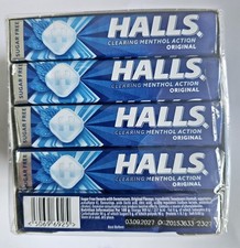 HALLS ORIGINAL SUGARFREE. 20 ROLLS. 20x33.5g. BEST BEFORE 07/12/2026.