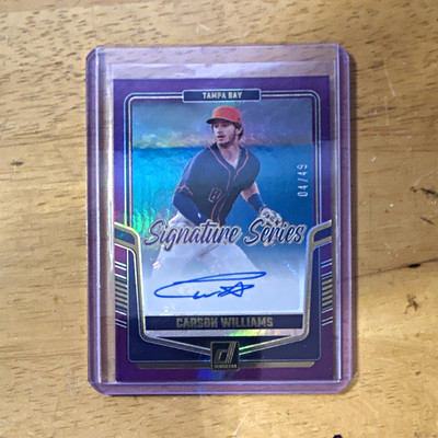 Panini 2024 Donruss Signature Series Carson Williams #SS-CW Purple Auto /49
