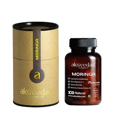 Aksvedas Moringa Capsules, 60 Capsules Each Pack Of 2