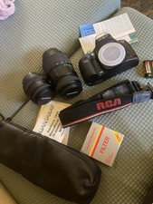 Minolta Maxxum330si RZ Autofocus 35mmCamera 2 QuantarayLenses,Filter See Descrip