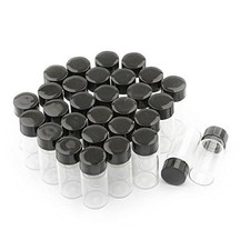 50 Pack,5Ml 1/6 Oz Clear Glass Liquid Sample Vial with Screw Caps,Empty Refill