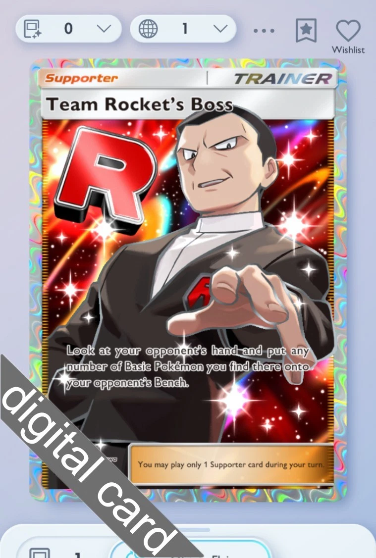 Pokémon TCG Team Rocket Full Art Individual Trading Card Games for