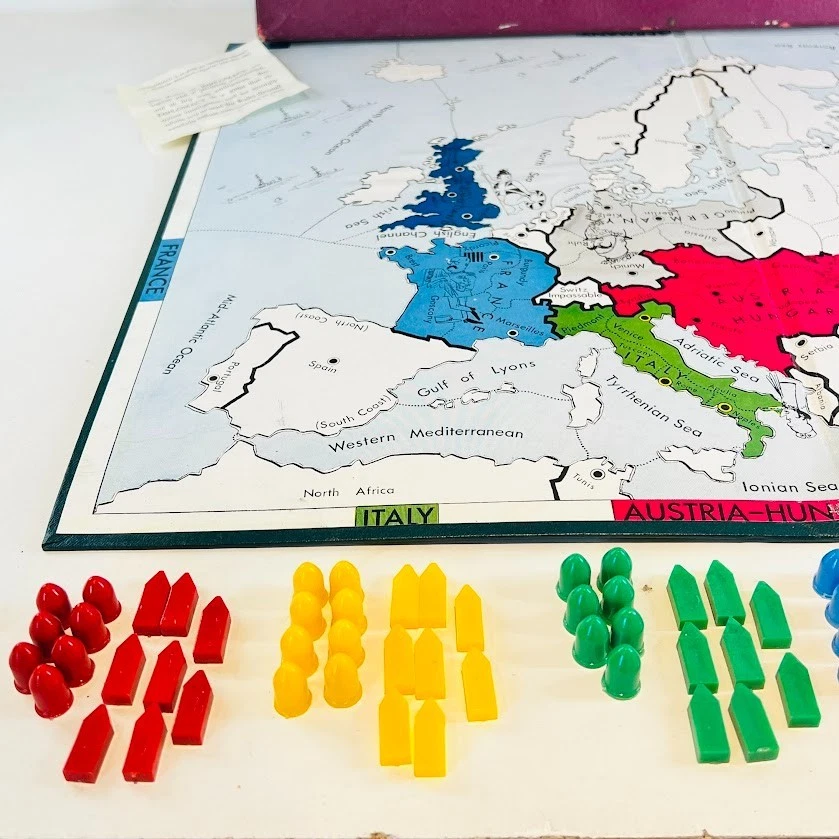 DIPLOMACY 1961 Game Research Board Game 1st Edition Boxed 7 Players See Desc - Image 4 of 4