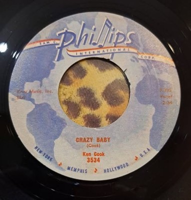 KEN COOK - CRAZY BABY / I WAS A FOOL = PHILLIPS R/P ROCKABILLY SUN