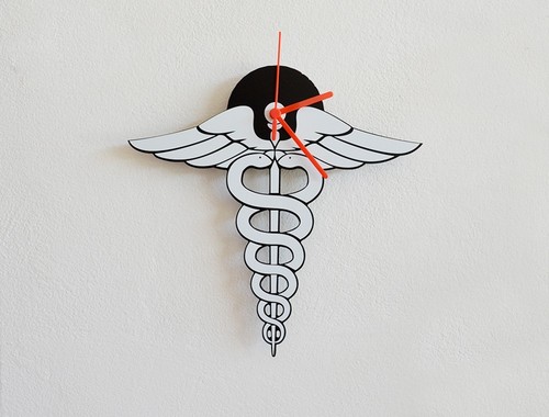 Caduceus Hermes Pharmacy Medicine - Wall Clock