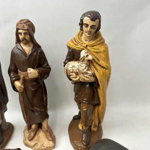Lot Of 7 Nativity Scene Figures Animals Unmarked Unbranded Have Some Weight - Bild 5 von 8