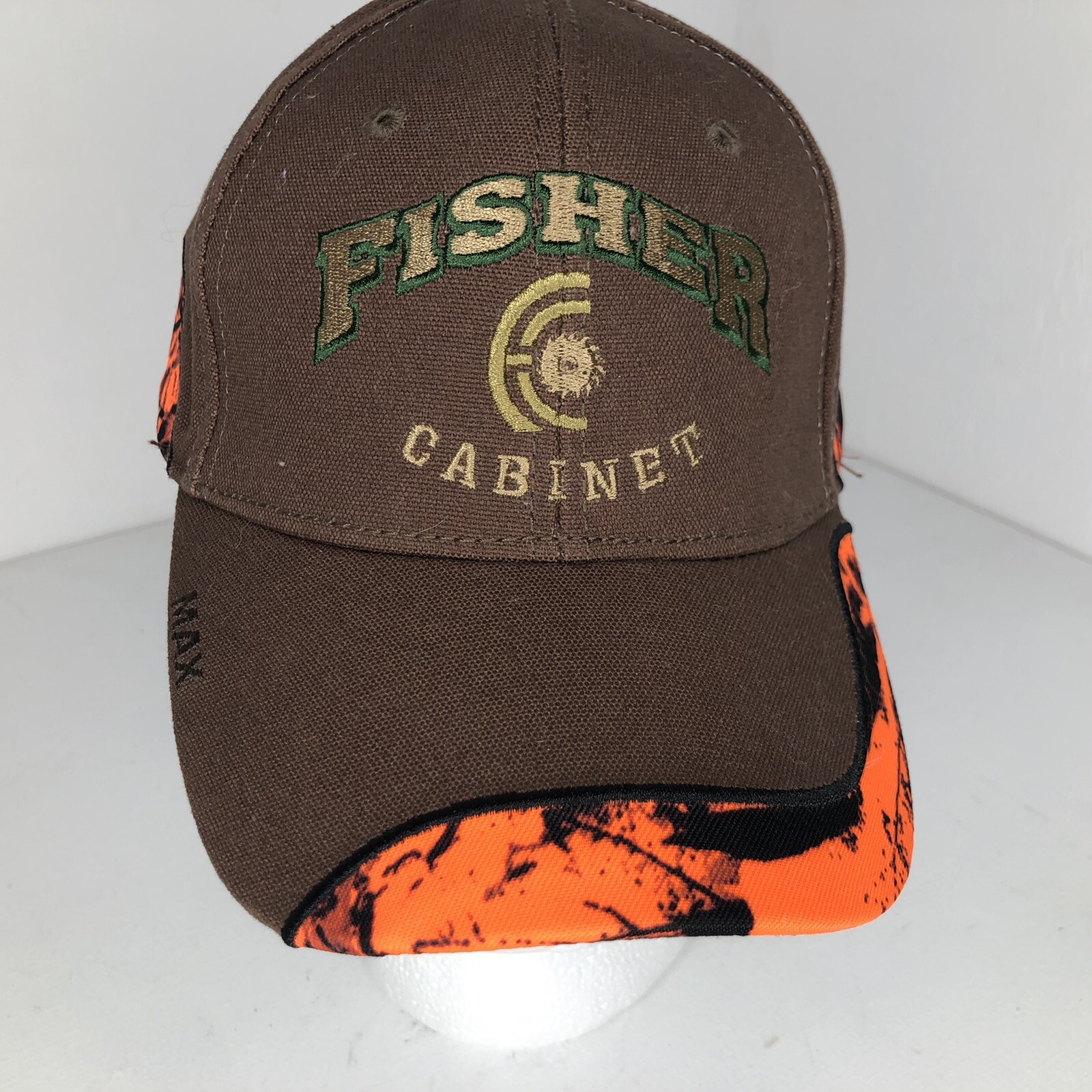 Gun Firearm Pistol Hunting Baseball Hat Cap Brown Ora… Gem