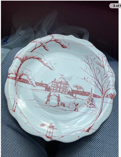 (4) Juliska Ceramics Country Estate Winter Holiday Salad Dessert Plates - Picture 2 of 4