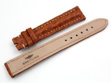 Cinturino Breitling LADY 16mm Vera Pelle Coccodrillo Marrone Gold Top Qualità