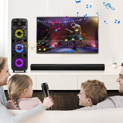 Haut-parleur Bluetooth 8'' portable 6500W caisson de basses sans fil basses lourdes stéréo fête - Photo 20 sur 27