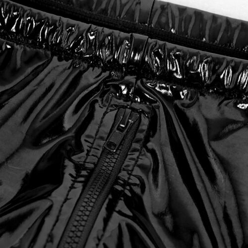 Costume pantaloncino uomo intimo slip morbido mutandine cerniera pelle verniciata perizoma - Foto 6 di 58