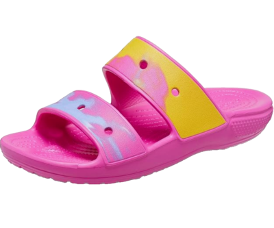 Crocs Unisex Size m10/w12 - Classic Tie Dye Two-Strap  display picture 3