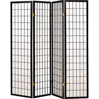 Coaster Company Black Fabric/ Wood 4-panel Folding Screen on sale Coaster Company Black Fabric/ Wood 4-panel Folding Screen on sale