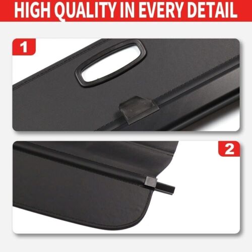 For Volvo XC60 2018-2023 Rear Trunk Security Cargo Cover Luggage Security Shield - Picture 3 of 6